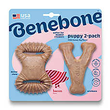 Benebones Benebone Puppy 2 Pack Chew Toys Bacon Flavor Dog Chew Toy
