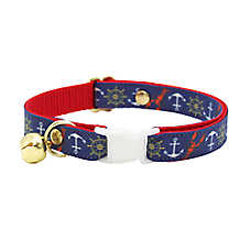Made By Cleo? Nautical Navy Cat Collar
