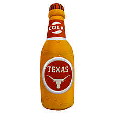Pets First Texas Longhorns Plush Bottle Dog Toy