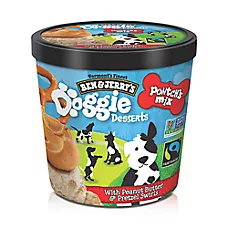 Ben & Jerry's Pontch's Mix Doggie Desserts Adult Frozen Dog Treat - Peanut Butter & Pretzel Swirl