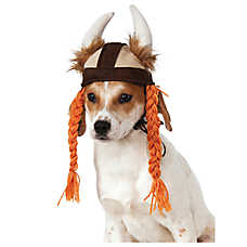 Rubie's Pet Shop Halloween Viking Hat With Braids Dog Costume