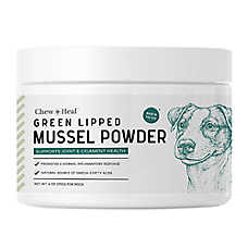 Chew + Heal Dog Single Ingredient Green Lipped Mussel Powder, 2 or 6 Ounces