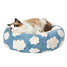 Lesure? Cute Donut Pet Bed for Dogs & Cats - Cloud