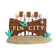 Top Fin? Fin City Aquarium Ornament - Fish Tank Decor - Small