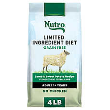 Nutro Limited Ingredient Diet Adult Dry Dog Food - Grain Free, Lamb & Sweet Potato