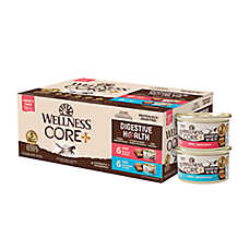 Wellness? CORE+ Digestive Health Adult Cat Wet Food - Seafood Pate, Variety Pack, 12 CT, 36 OZ