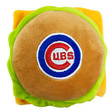 Pets First Chicago Cubs Plush Hamburger Dog Toy
