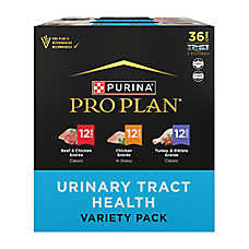Purina Urinary Tract Health Pro Plan Focus Adult Wet Cat Food Variety Pack - 36 Count, 108 OZ