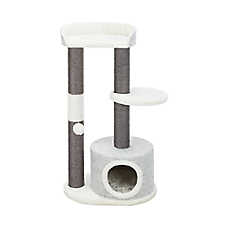 TRIXIE 39-in Pilar Cat Tree & Scratching Post, Gray