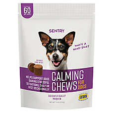 Sentry Dog Calming Chews for Anxiety & Stress Relief, No Wheat Corn Soy, 60 Count