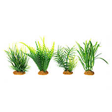 Top Fin? Artificial Betta Aquarium Plant Variety Pack - Fish Tank Plant Decor - 4 in