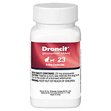 Droncit (praziquantel) Tablets for Cats, 23 mg, Single Tablet
