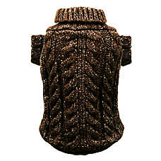 Hip Doggie Angora Cable Knit Dog Sweater