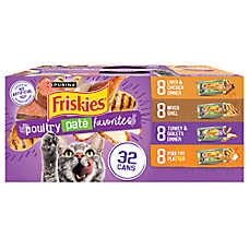 Friskies? Poultry Pate Adult Cat Wet Food - Variety Pack, 5.5 Oz, 32 Count