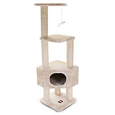 Majestic Pet 52-in Bungalow Cat Tree, Off White