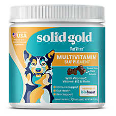 Solid Gold Petvites, Dog Multivitamin Soft Chew Supplement - Smoked Bacon, 120 ct