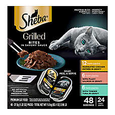 Sheba? Perfect Portions&trade; Adult Wet Cat Food - Grilled Bites In Sauce, Variety Pack, 24 Ct 63.4