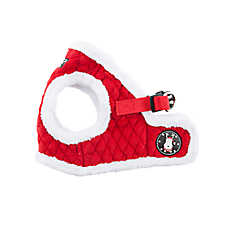 Puppia? Red Holiday Blitzen Warm & Fuzzy Vest Dog Harness