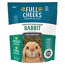 Full Cheeks&trade; Pelleted Rabbit Food with Timothy Hay, High Fiber & Vitamin E - 5lb