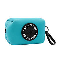 Sassy Woof Dog Waste Bag Holder, Neon Colored Bag Holder W/ Carabiner Clip For Convenient Access