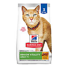 Hill's? Science Diet? Senior Vitality Adult Senior 7+ Dry Cat Food - Chicken