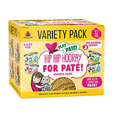 Weruva B.F.F. For Chicken Lovers Hip Hip Hooray For Pate! Wet Cat Food - Variety Pack, 12 Count