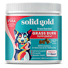 Solid Gold Dog Grass Burn & Urinary Tract Support Soft Chews, Digestive & Immune, 120 CT