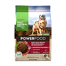 Only Natural Pet PowerFood Adult Dog Dry Food - Grain Free, Red Meat, 20 lb