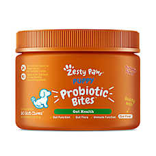 Zesty Paws Dog Probiotic Bites for Puppies, Gut Health & Gut Flora, Pumpkin Flavor, 90 Count
