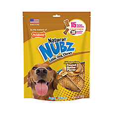 Nylabone Nubz Peanut Butter Dog Chew Treats Large - 15 Count