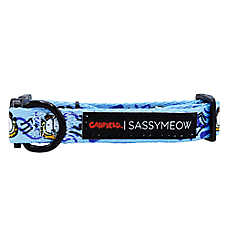 Sassy Meow Garfield Blue Neoprene Cat Collar