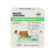 Pet Life Unlimited? Large Health Check Dog Pads For Eary Detection of Urinary Health Issues- 14 Ct