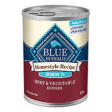 Blue Buffalo Homestyle Recipe Senior 7+ Wet Dog Food - Beef & Vegetable, 12.5 oz