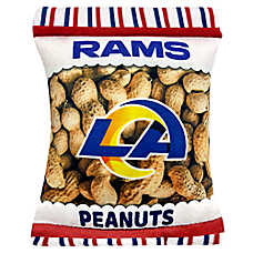 Pets First Los Angeles Rams Plush Peanut Bag Dog Toy