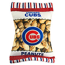 Pets First Chicago Cubs Plush Peanut Bag Dog Toy