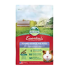 Oxbow Essentials Young Guinea Pig Food with Vitamin C - High Fiber for Digestive Health - 5 Lbs