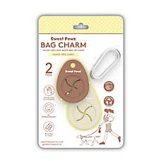 Sweet Paws Bag Charm Duo Holders for Used Dog Waste Bags - Mocha & Cream
