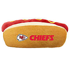 Pets First Kansas City Chiefs Plush Hot Dog Dog Toy