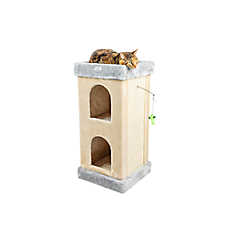 Armarkat 32-in Premium Double-Condo Real Wood Cat Tree, Beige
