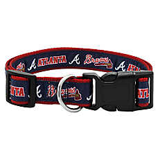 Pets First Atlanta Braves Satin Pet Collar