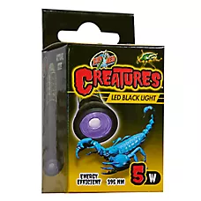 Zoo Med Creatures LED Black Light LED Night Reptile Terrarium Light - 5 watt