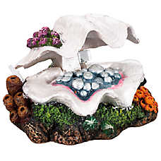 Top Fin? Clam Shell Bubbler Aquarium Ornament - Fish Tank Decor, Aeration Decor - Large