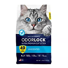 OdorLock Unscented Clumping Clay Cat Litter - 25Lb""