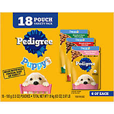 Pedigree Puppy Chicken, Beef, & Turkey Variety Pack 18 CT 63 OZ