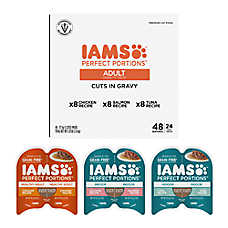 IAMS Perfect Portions Grain Free Wet Cat Food - Cuts in Gravy, Variety Pack, 24 Count, 2.6 OZ