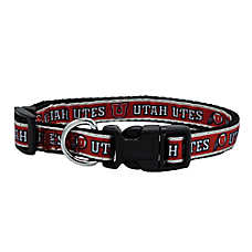 Pets First NCAA Utah Satin Dog Collar