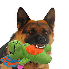 Bite Force Gmason Dilophosaurus Squeaker Crinkle Plush Tough Dog Toy