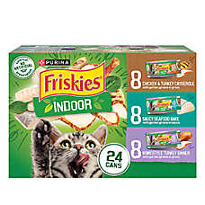 Friskies? Indoor Adult Cat Wet Food - Variety Pack, 24 CT, 132 OZ