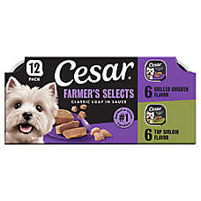 Cesar? Loaf in Sauce Adult Wet Dog Food Beef & Chicken Flavors Variety Pack, 12 Count