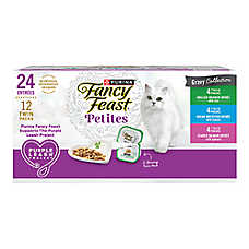Fancy Feast? Petites All Life Stages Cat Wet Food - Topper, Variety Pack, 12 CT, 33.6 OZ